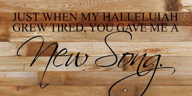 Natural Reclaimed Wood Wall Art: New Song